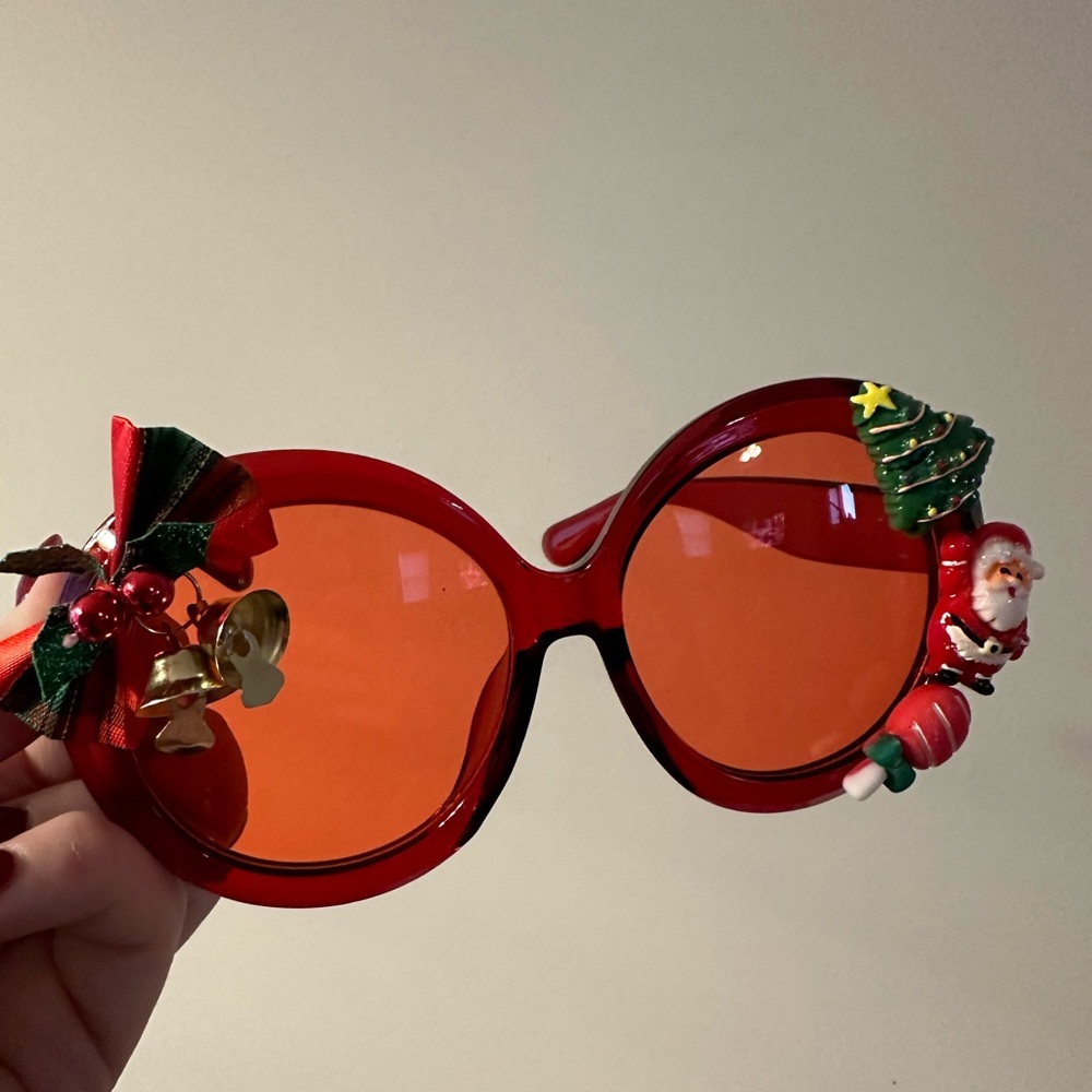 Festive Red Holiday Sunglasses